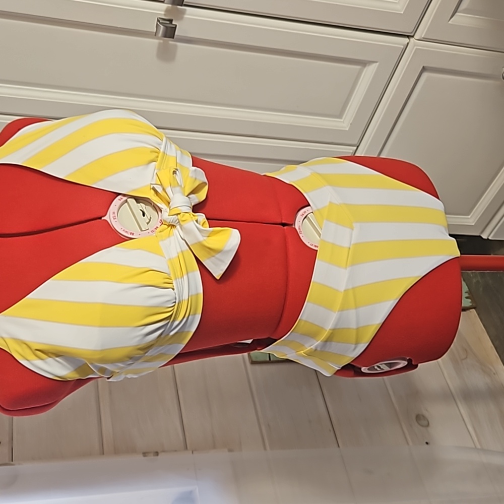 Swim systems yellow 💛 white bikini 34DDD/ M bottom